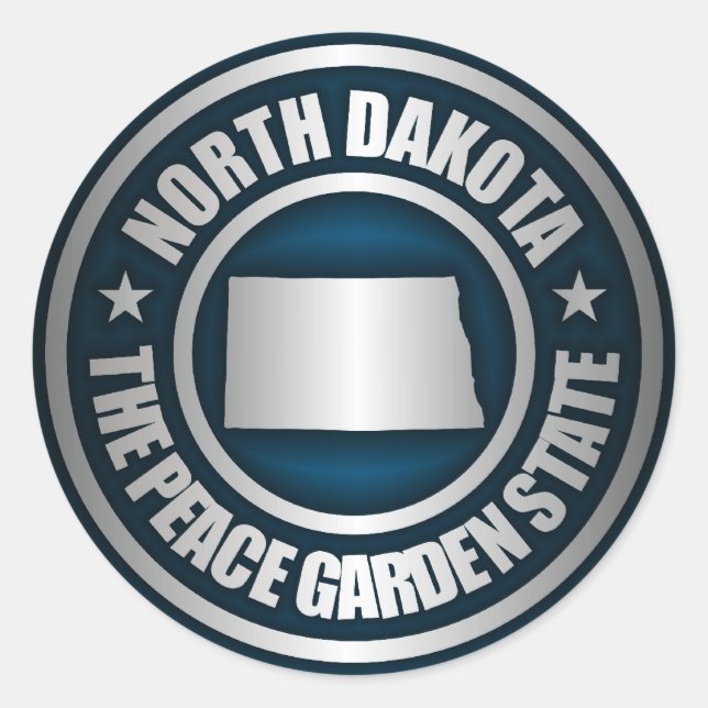 Stickers North Dakota Steel (Blue) (Devant)