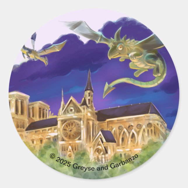 Stickers Notre Dame Classic Round (Devant)
