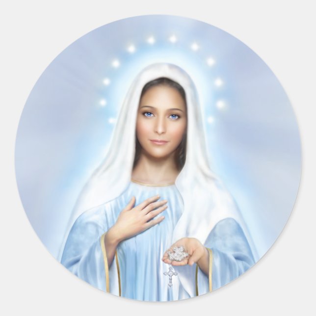 Stickers Notre Dame de Medjugorje Enveloppe Sceau (Devant)