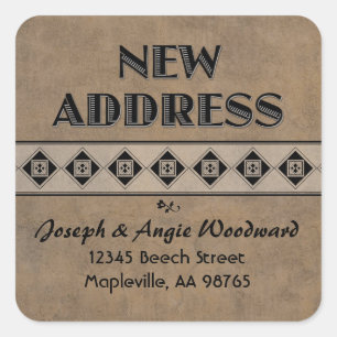 Stickers Nouvelle adresse personnalisée Tan Décor