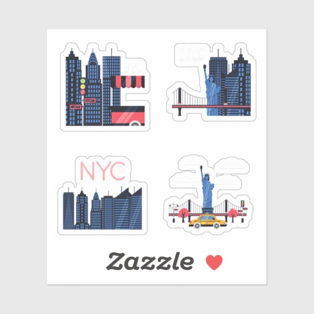 Stickers NYC (New York City) (Feuille)