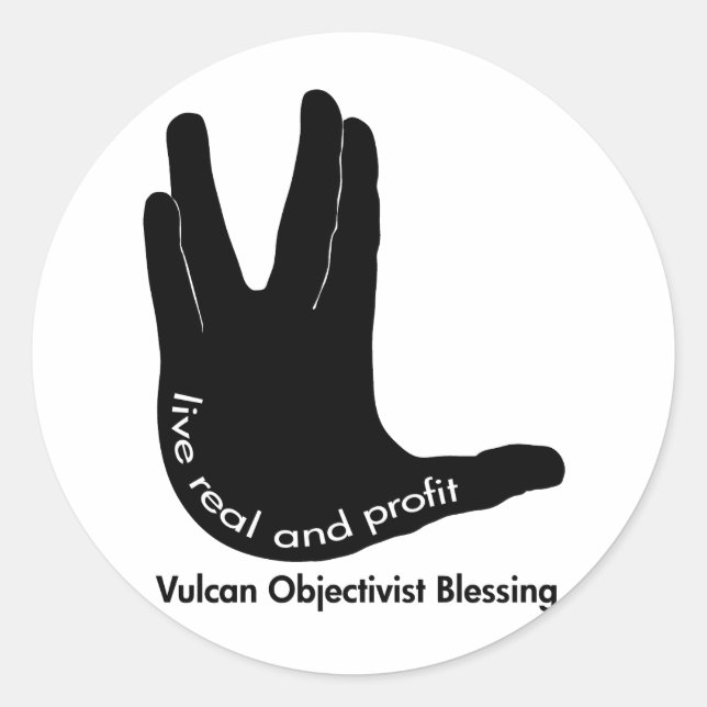 Stickers objectivistes vulcains (Devant)