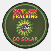 Stickers Occupy Earth "Go Solar - Outlaw Frack"