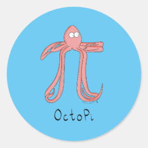 Stickers Octopus Cute Math Pi Day