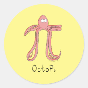 Stickers Octopus Cute Math Pi Day