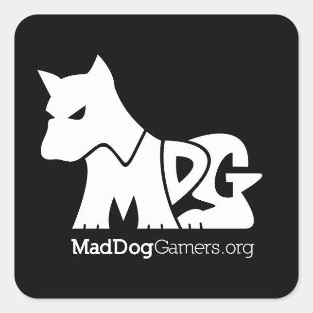 Stickers officiels MadDogGamers (logo blanc) (Devant)