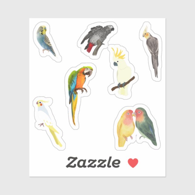 Stickers Oiseau Animaux (Feuille)