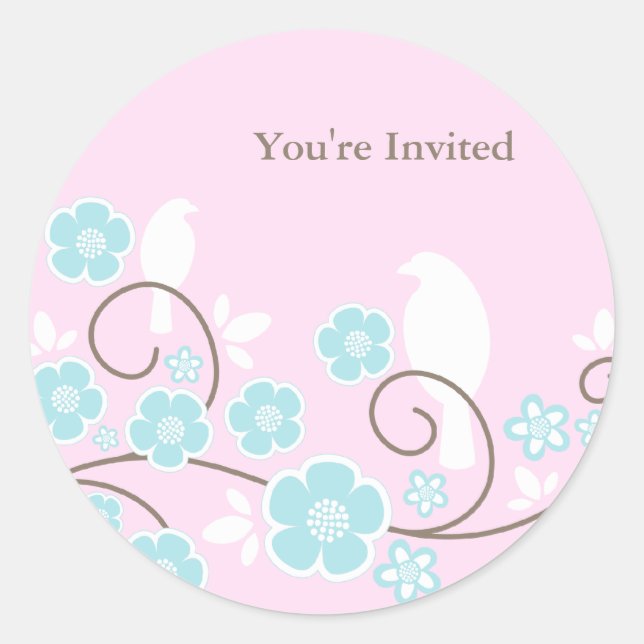 Stickers Oiseaux et fleurs (Devant)