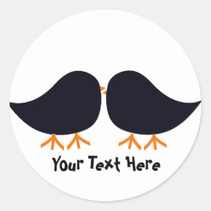 Stickers Oiseaux mignonnes Mustache