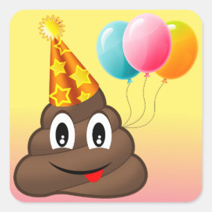 Stickers Ombre Anniversaire Poop Emoji