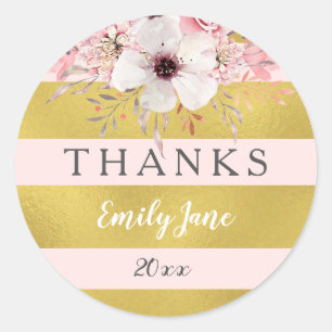 Stickers or rose Fille Baby shower Floral