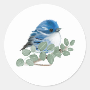 Stickers ornithologique de Paruline Céruleenne