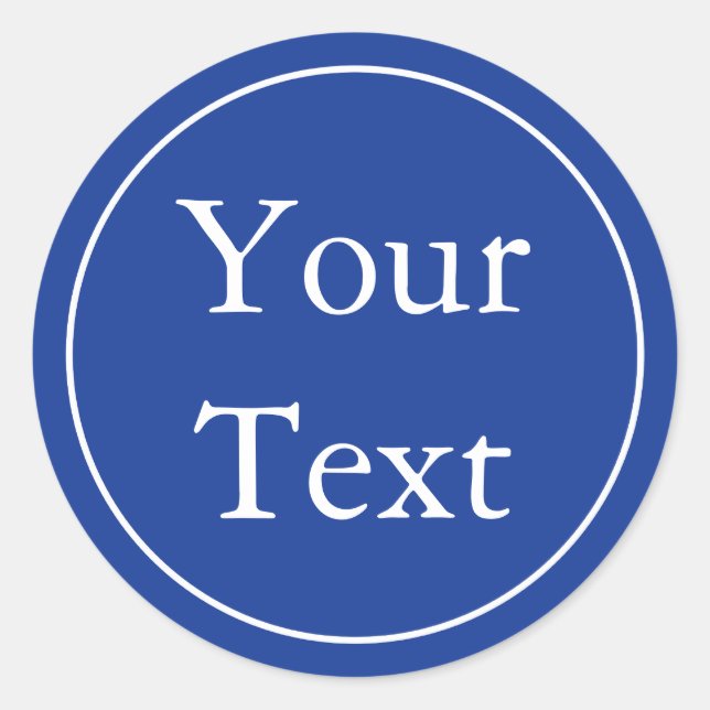 Stickers ou Étiquettes bleus et blancs avec texte  (Devant)