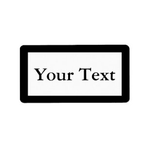 Stickers ou Étiquettes noirs et blancs avec texte 
