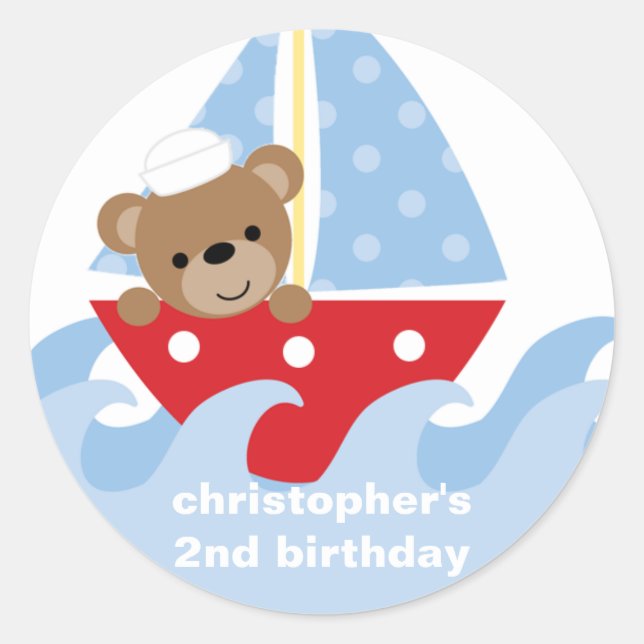 Stickers Ours à voile (Devant)