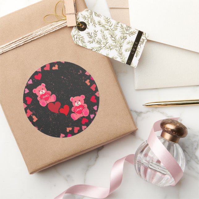 Stickers Ours et Coeur de Charme (Cadeaux)