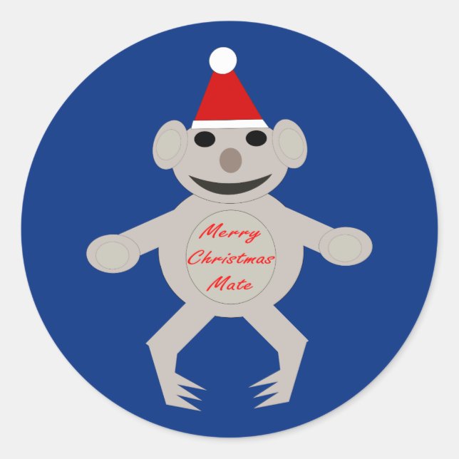 Stickers Ours Koala de Noël australien (Devant)