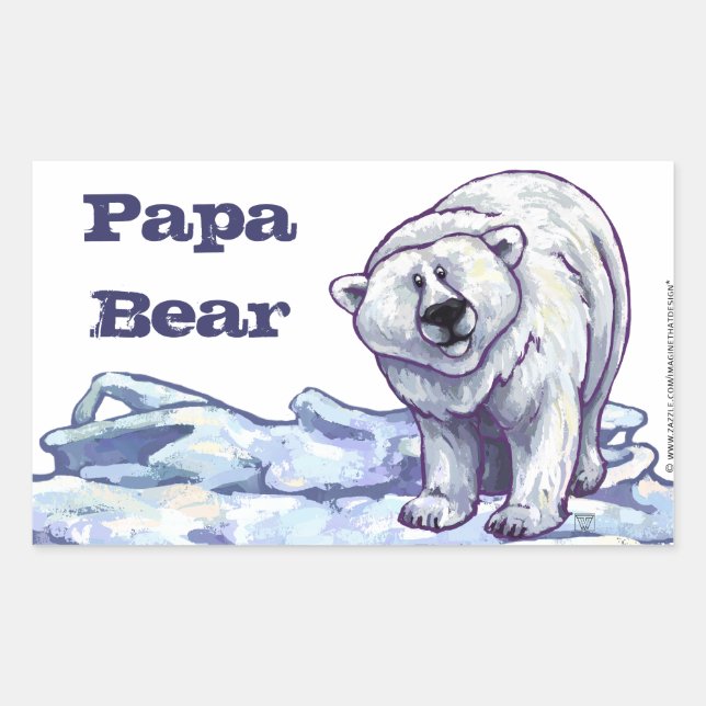 Stickers Ours polaire Papa Bear (Devant)