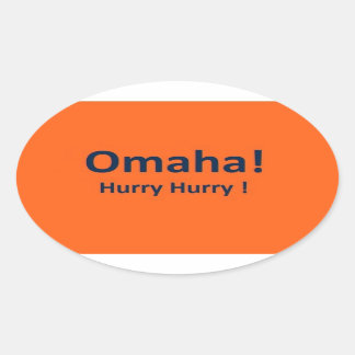 Stickers Oval OMAHA pour les fans de DENVER BRONCO