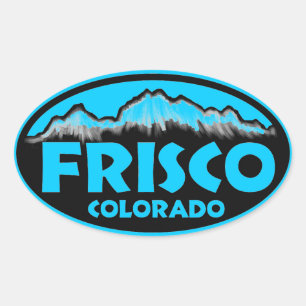 stickers ovale bleu Frisco Colorado
