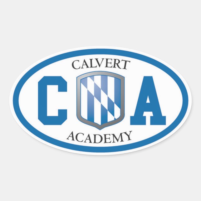 Stickers Ovale de Calvert Academy (Ensemble de qua (Devant)