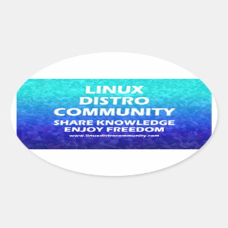 Stickers ovale de la communauté Linux Distro