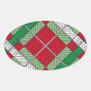 Stickers ovale KNIT JACQUARD VACANCES