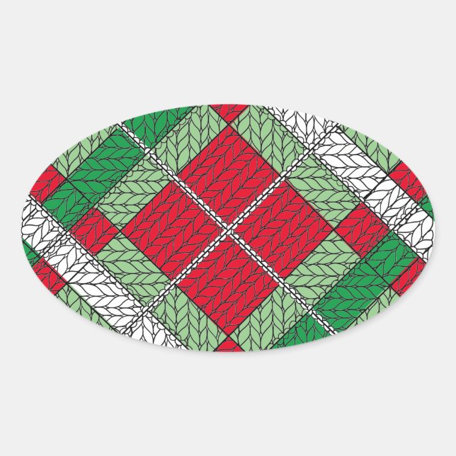 Stickers ovale KNIT JACQUARD VACANCES (Devant)