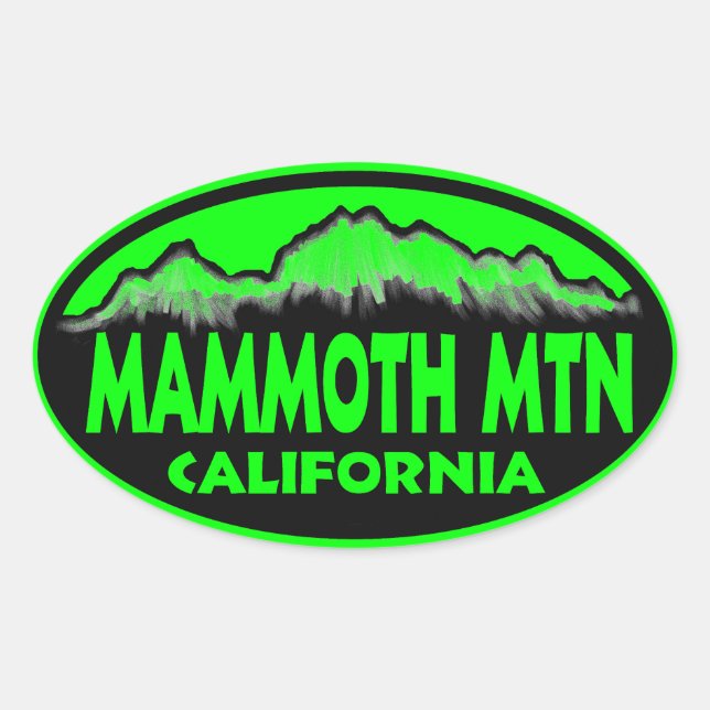 stickers ovale Mammoth Mountain California (Devant)