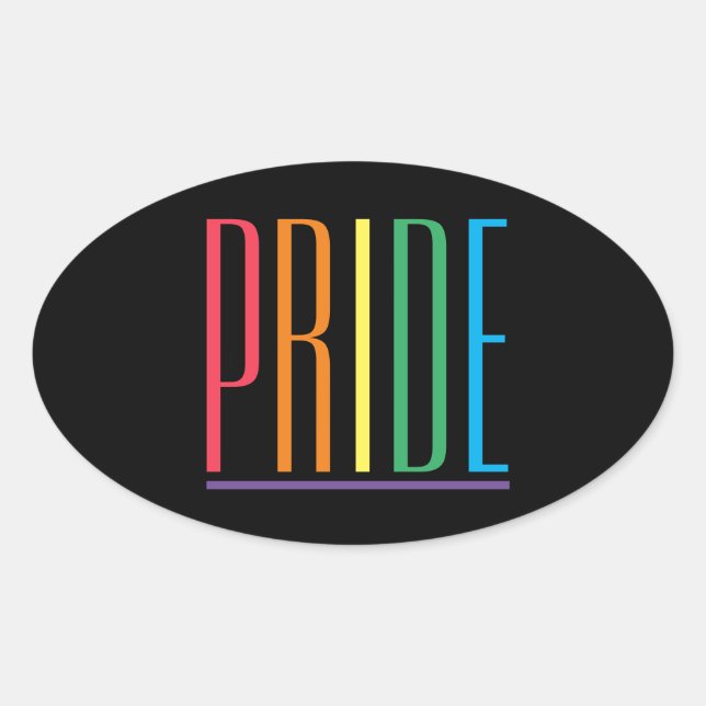 Stickers ovale PRIDE II (Devant)