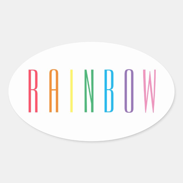 Stickers ovale RAINBOW (Devant)