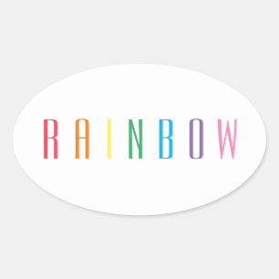 Stickers ovale RAINBOW