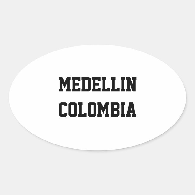 stickers ovales Medellin Colombie (Devant)