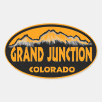 stickers ovales orange de Grand Junction Colorado