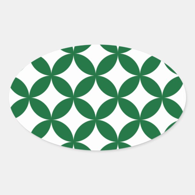 Stickers ovales Shippo verts (Devant)