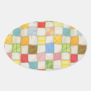 Stickers Ovaux CRAZY QUILT