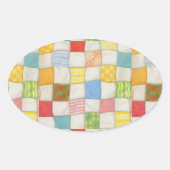 Stickers Ovaux CRAZY QUILT (Devant)
