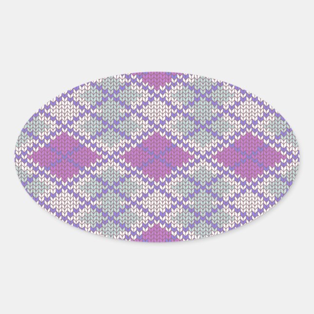 Stickers Ovaux KNIT JACQUARD LILAC (Devant)
