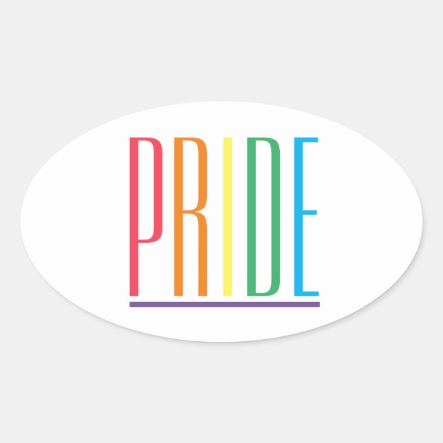 Stickers Ovaux PRIDE (Devant)