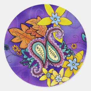 Stickers Paisley violet