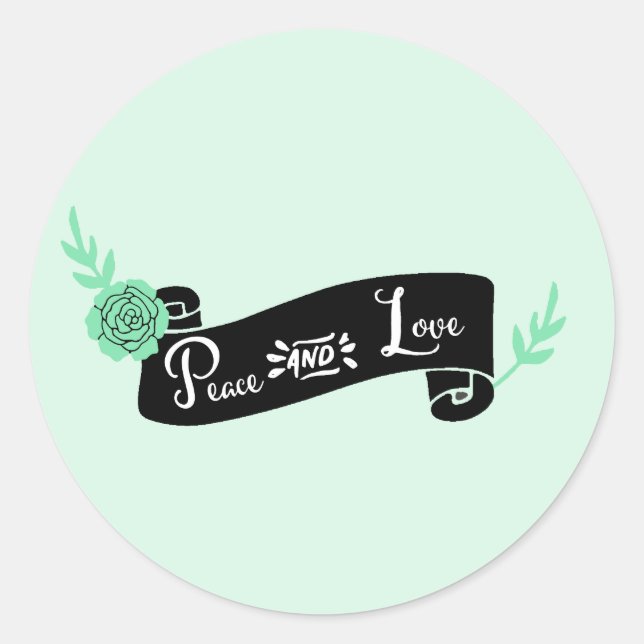 Stickers Paix et Amour (Devant)