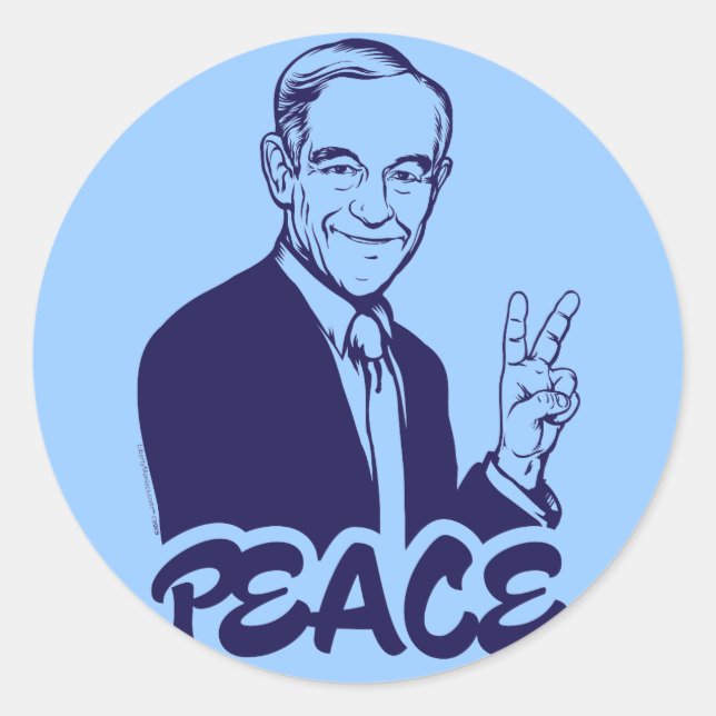 Stickers Paix Ron Paul (Devant)