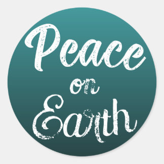 Stickers Paix turquoise sur Terre