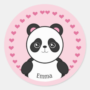 Stickers Panda pour bébés personnalisés