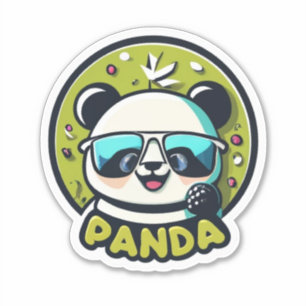 Stickers Panda Power avec une flèche