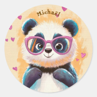 Stickers Panda Valentine's Day Kids School