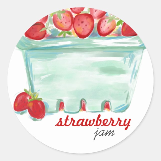 Stickers Panier de fraises (Devant)