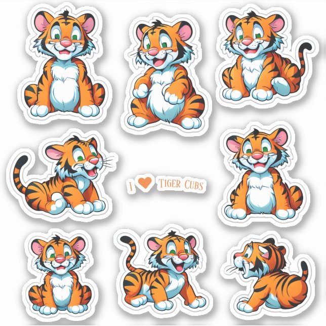 Stickers Papier à lettres Tiger Cubs (Devant)
