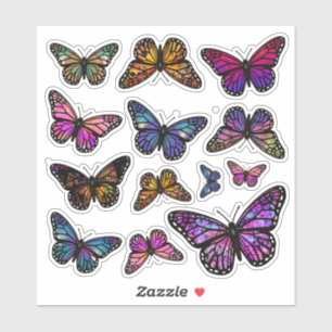 Stickers papillon arc-en-ciel Imaginaire monarque