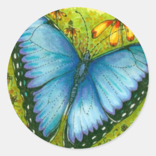 Stickers Papillon bleu Morpho